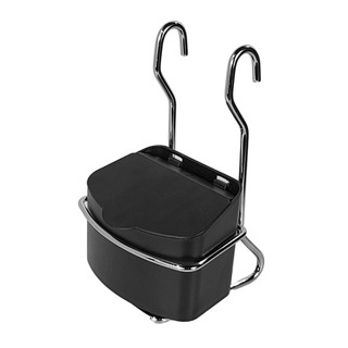 Saleiro Preto 500g com Suporte Cromado Para Barra de Parede Cozinha  - 2410PT Future