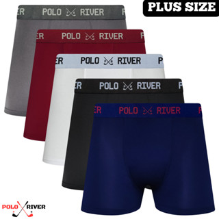 Kit 5 Cuecas Plus Size Boxer Microfibra Poliéster Polo river em Oferta na Shopee