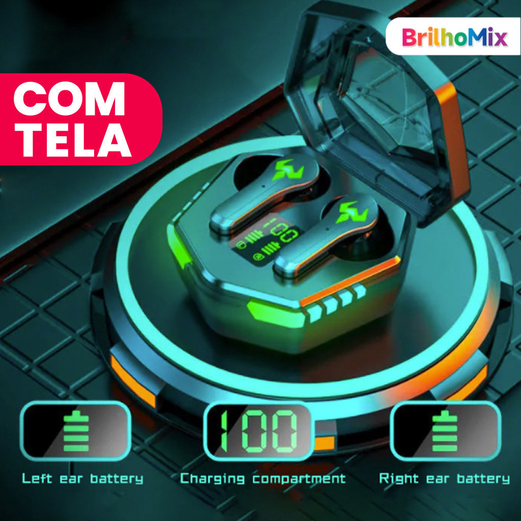 Fone de ouvido para jogos N35 W11 TWS sem fio Bluetooth telefone 5.2 modo duplo comutável 8D par de fone de ouvido estér