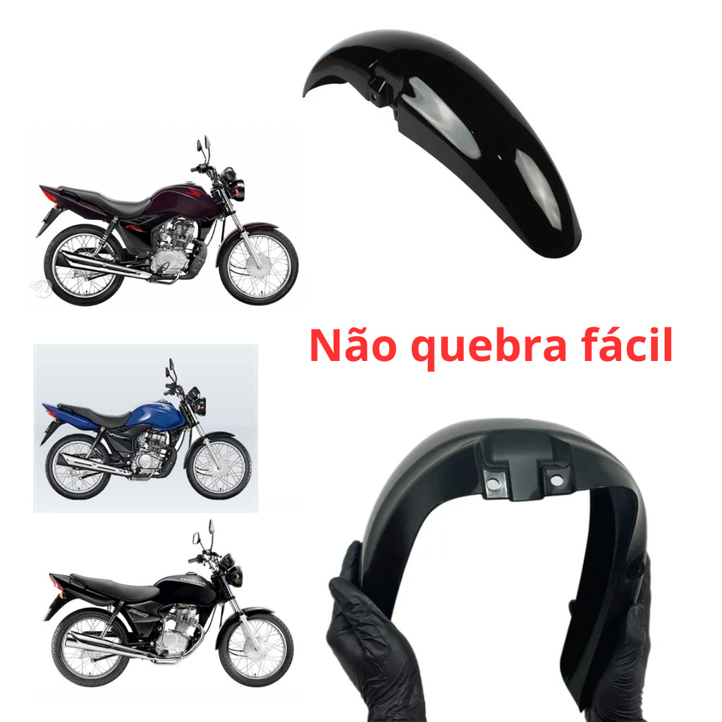 Paralama Dianteiro Cg Titan Fan 125  2000/2008 2009/2013 Preto em Oferta na Shopee