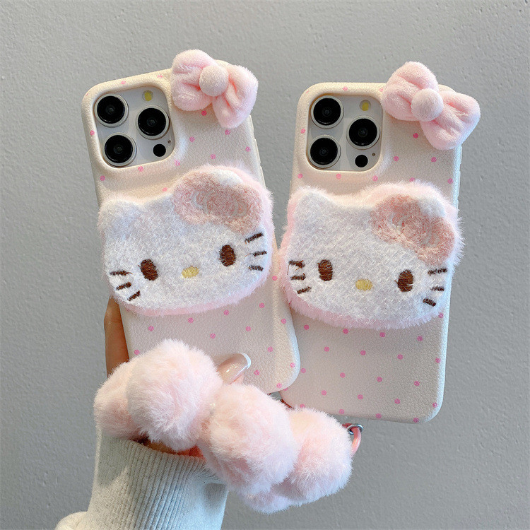 17 17Pro 17ProMax Air Hello Kitty Boneca de pelúcia Cordão,Capinha iphone 11/12/13/14/15/16 Pro max