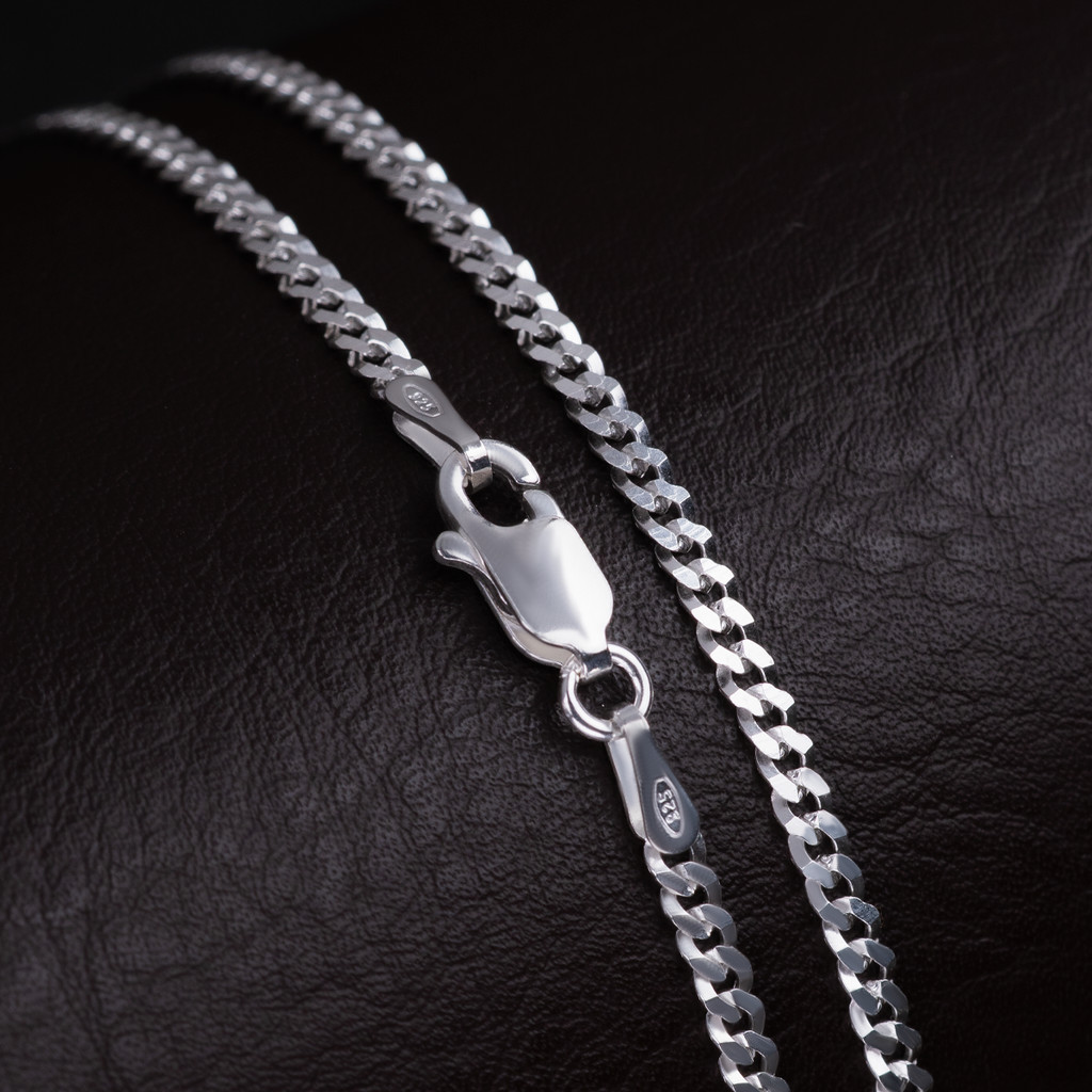 Corrente de prata 925 Masculina Groumet 60cm - Original, Certificado, Garantia Vitalícia em Oferta na Shopee