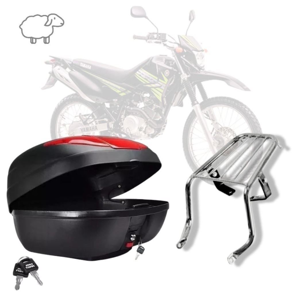 Kit Bagageiro e Bauleto 45 Litros para Moto Boy Xtz 125