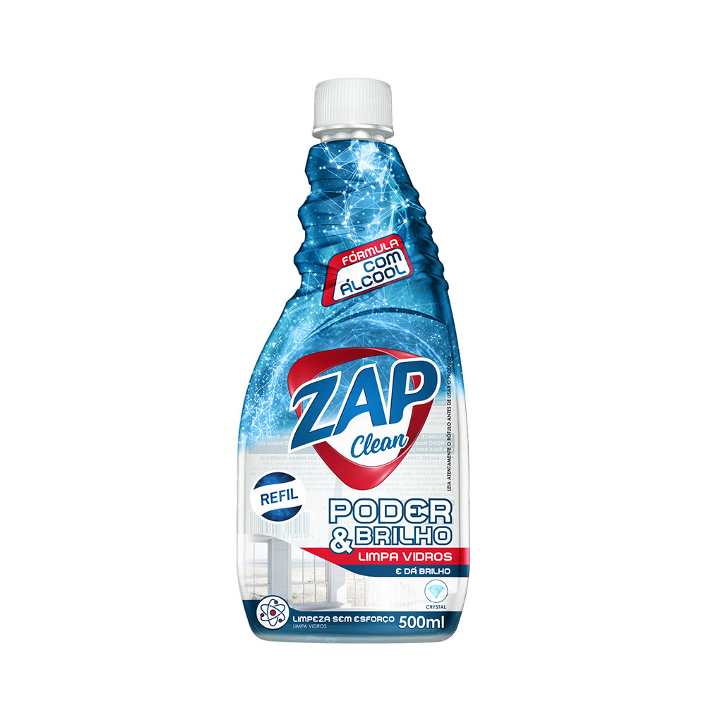 Limpa Vidros Zap Clean Poder e Brilho 500ml — imagem 2 de 2