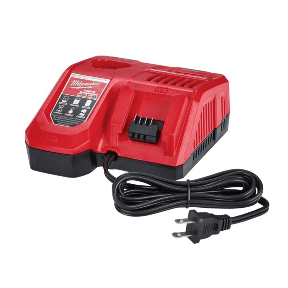 Carregador Bateria Milwaukee Duplo 12V e 18V 48-2259 Rapid Charger 220V