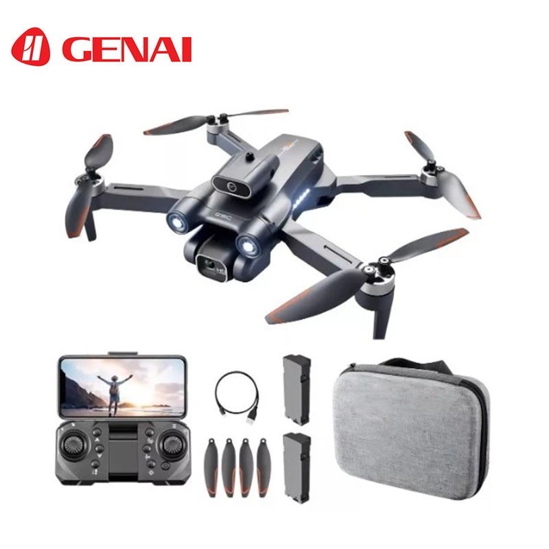 【GENAI】Mini drone S1 câmera dupla + 2 baterias 6k preto 2.4ghz