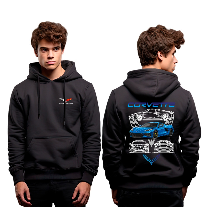 Moletom Canguru Unissex Corvette Lançamento