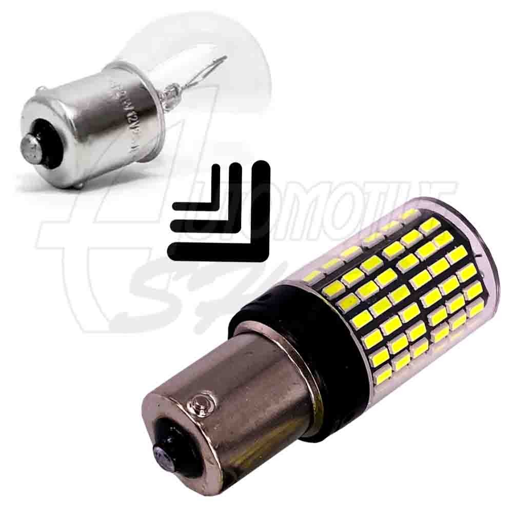 Lâmpada 1156 Um Polo 144 leds smd Vermelho 360o Un · foto 2