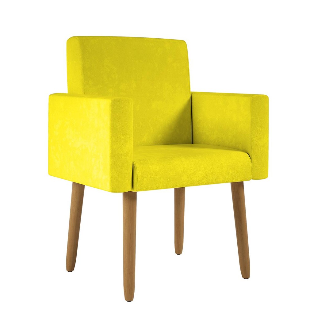 Cadeira Estofada Poltrona para Sala Quarto – Balaqui Decor