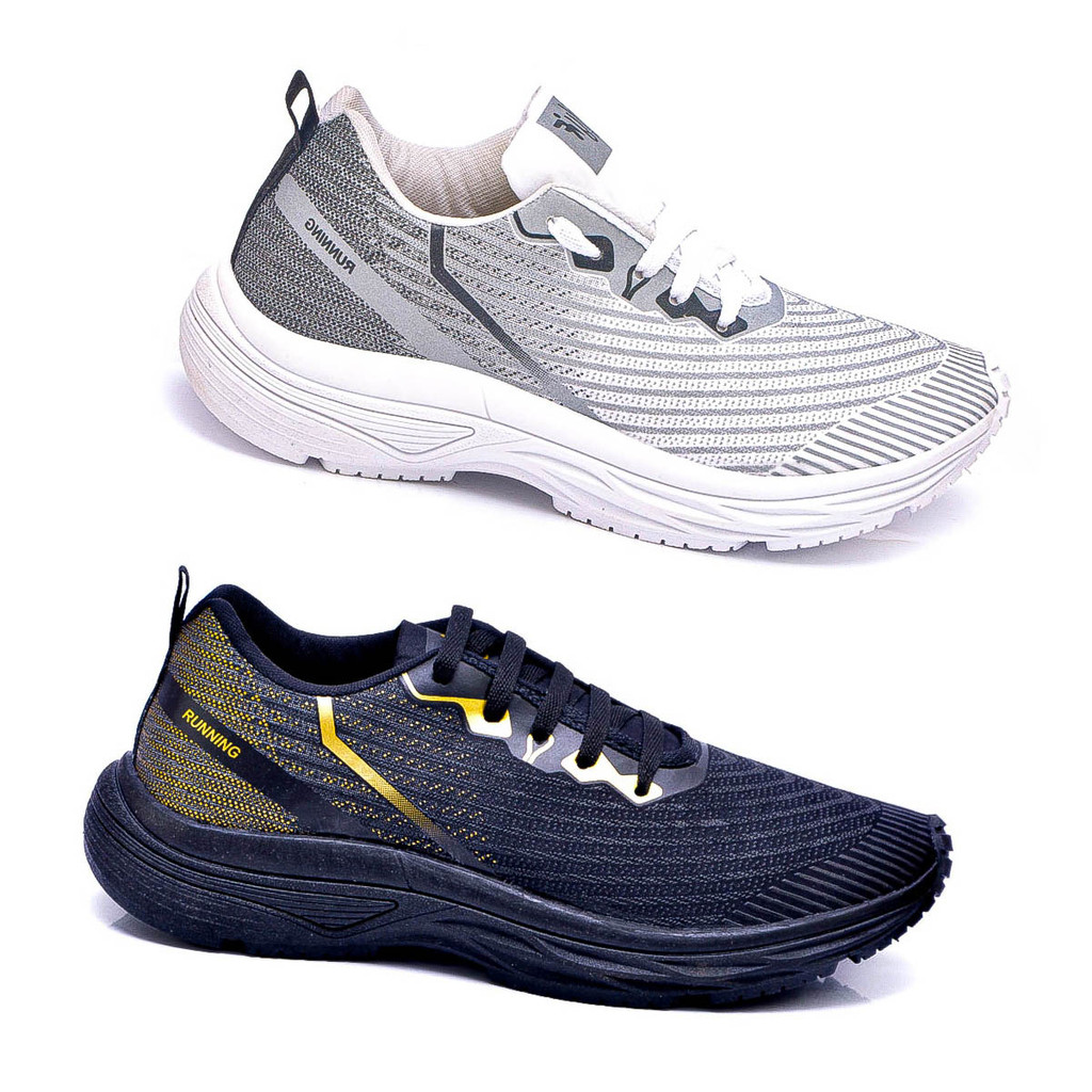 Kit 2 Pares Tenis EsportIvo Masculino Running Corrida Cadarço Malha Respirável Macio Academia Treino