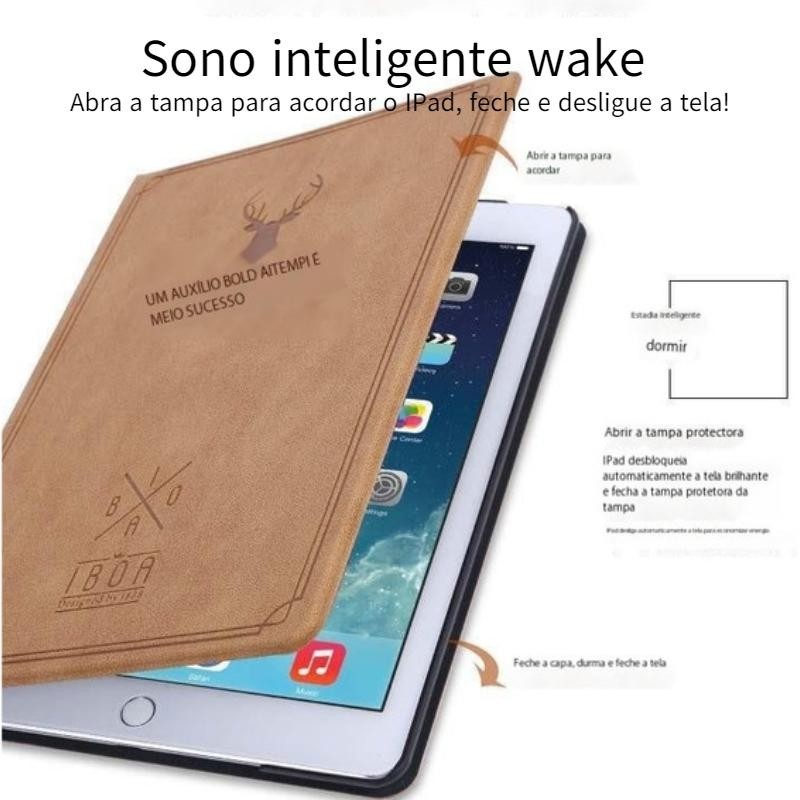Capa De Cabeça De Veado Minimalista Ins Para iPad 5/5/7/8/9/10 Geração, ipad Air 1/2/3/4/5,ipad pro 9.7/10.5/11/12.9inch