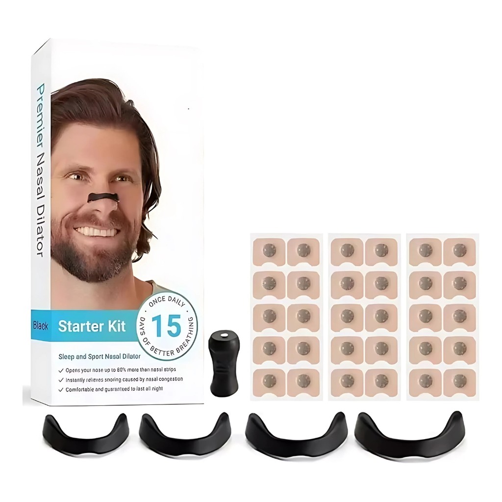 Kit Fitas Nasais Antirronco com 30 Unidades | Dilatador Magnético de Alta Performance em Oferta na Shopee