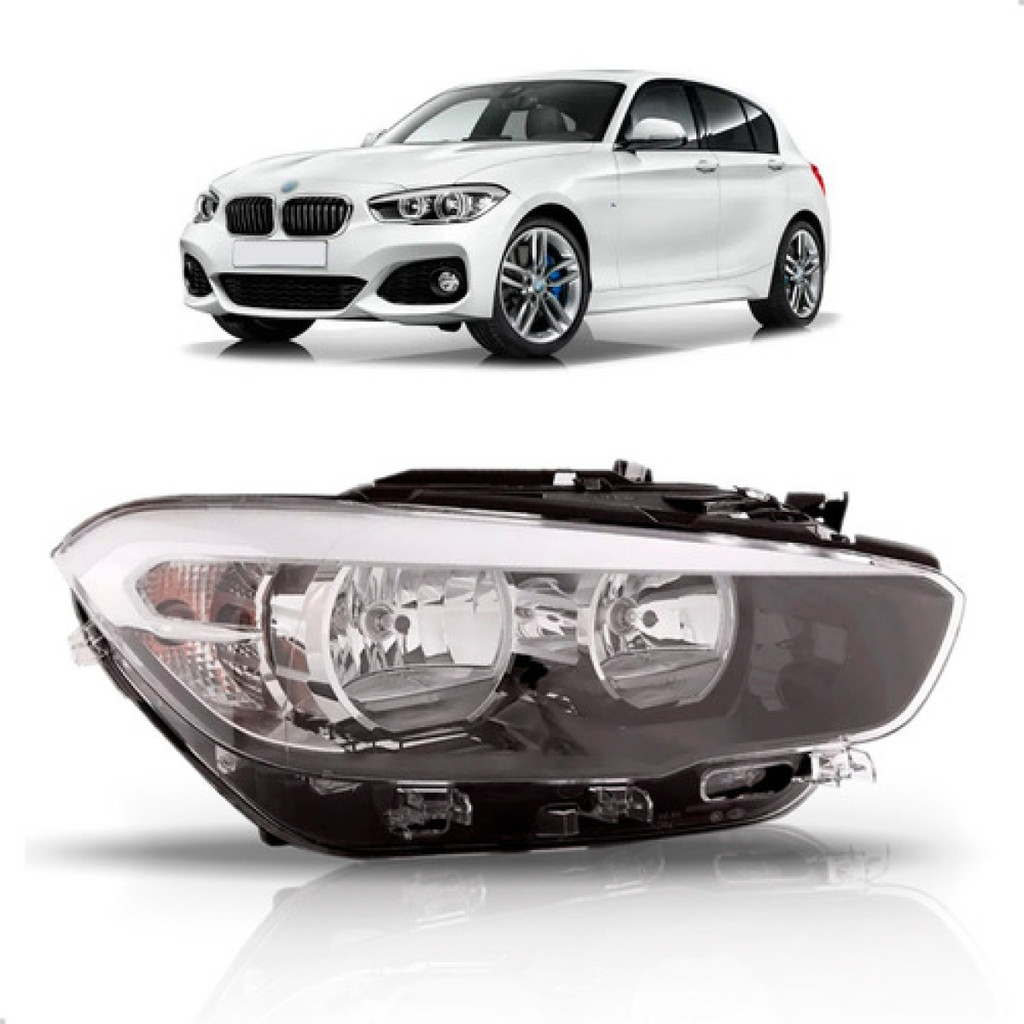 Farol Para Bmw Serie 1 2016 A 2018 Eletrico Com Led C/ Friso