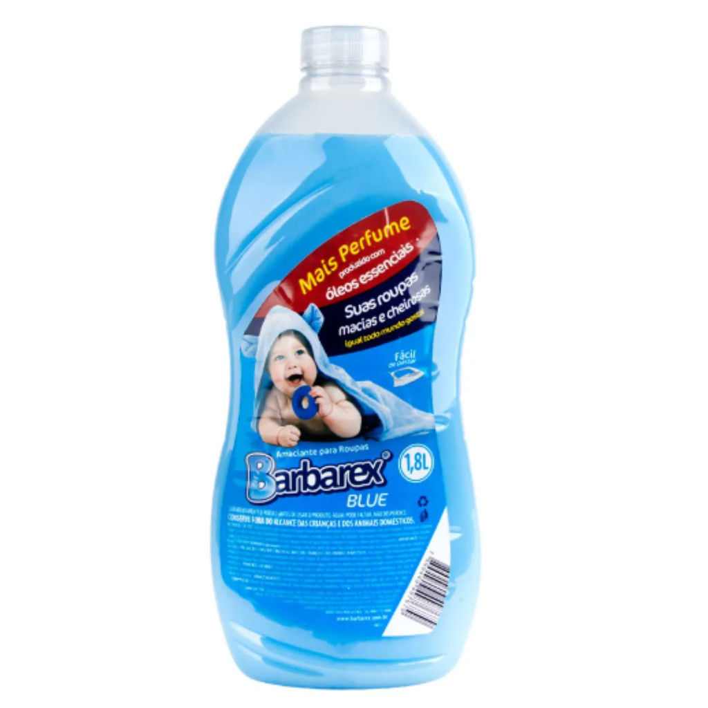Amaciante de Roupas Perfumado Blue Barbarex 1,8 litros