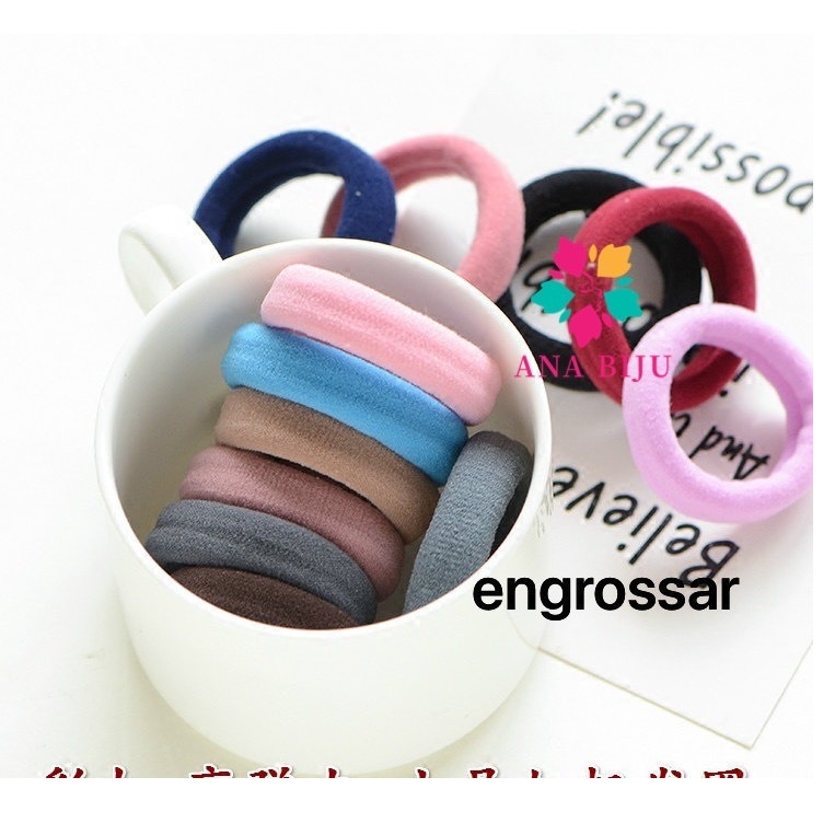 ANA1108 KIT 24 Pcs rabico Xuxinha De Cabelo Meia De Seda Grosso Prendedor Super Resistente  Colorido/preto em Oferta na Shopee