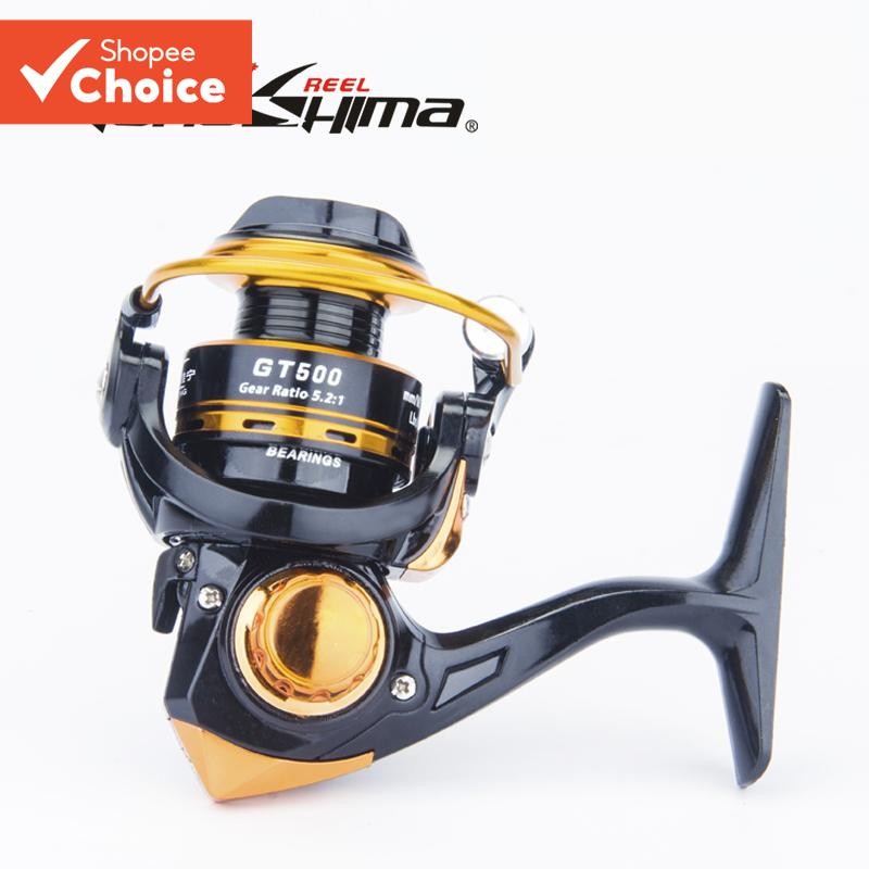 Carretel De Pesca Em Água Salgada Mini Série 500 10Kg Metal De Alta Velocidade