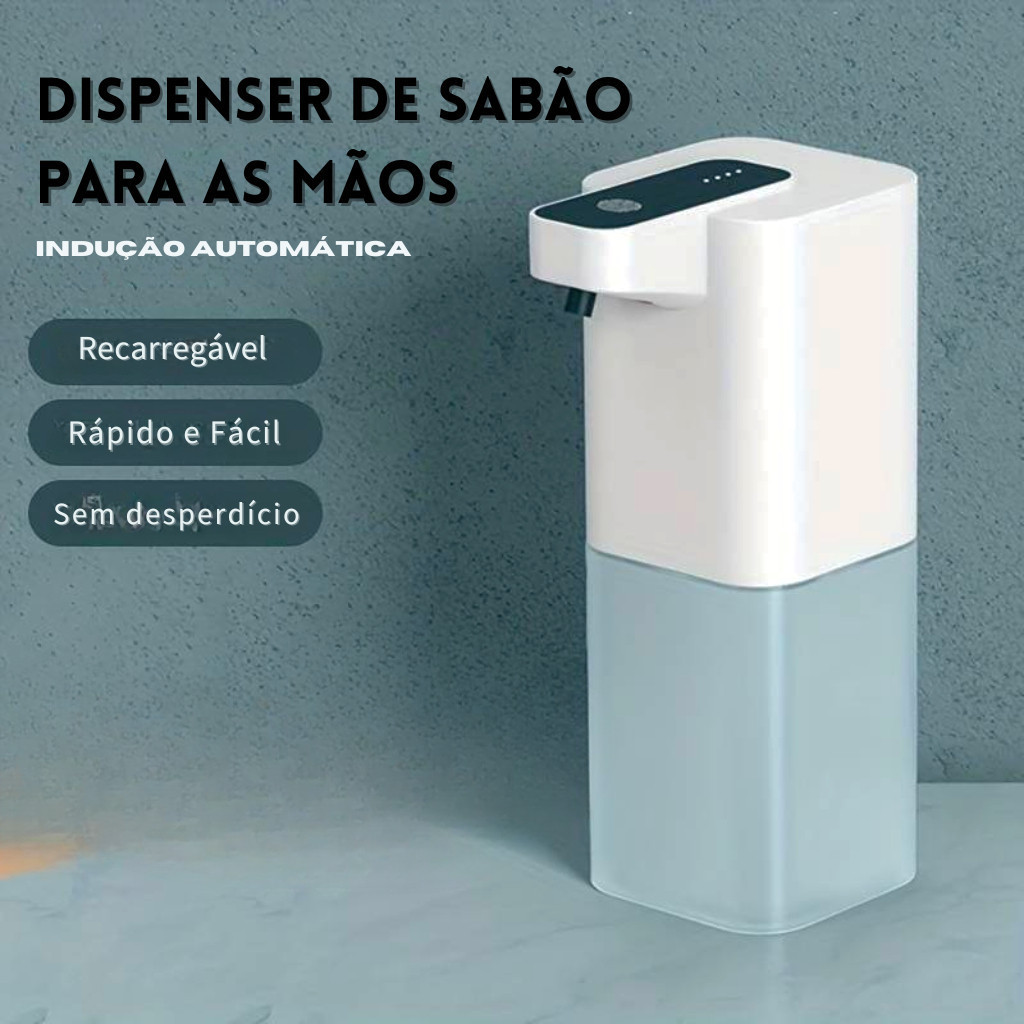 Dispenser Automático De Sabão Dispensador de Sabão Recarregável e Com Sensor P5