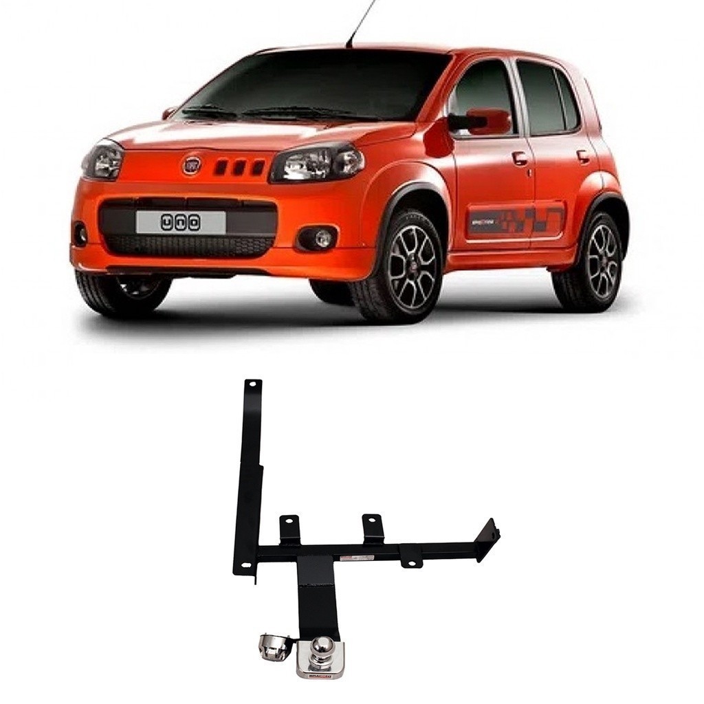 Engate Reboque Fixo Uno Vivace Way 2011 A 2018 Uno Sporting 2014 Cap Carga 400kg Furo bOM.