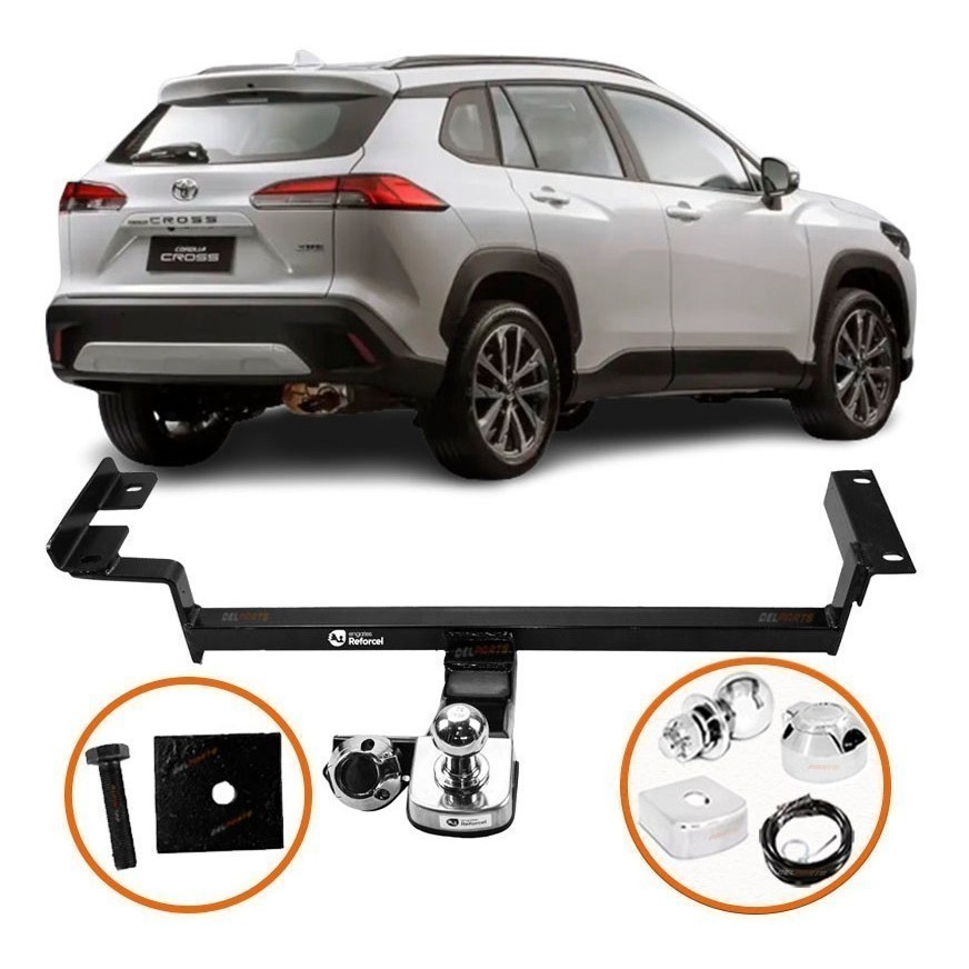 Engate Reboque Corolla Cross 2020 2021 2022 2023 2024 Homologado Inmetro 500kg Forte e Resistente Peça tOP