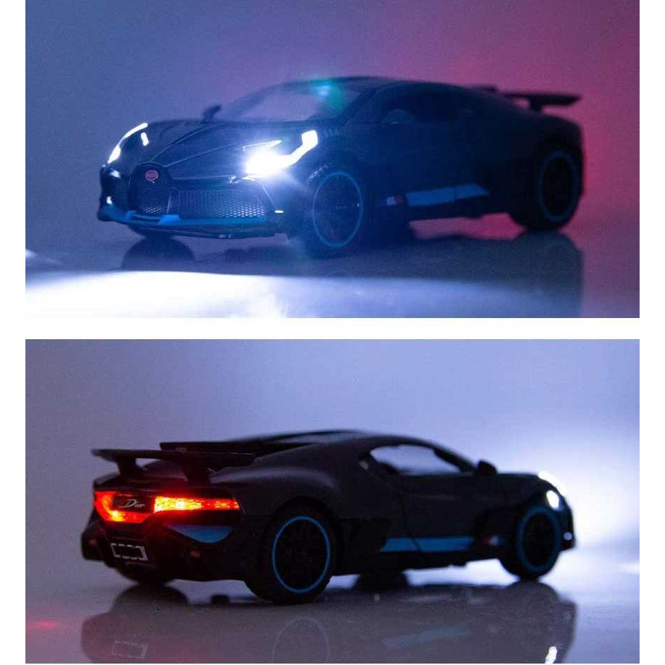Miniatura Bugatti Divo com luz e som 1/32 em Oferta na Shopee