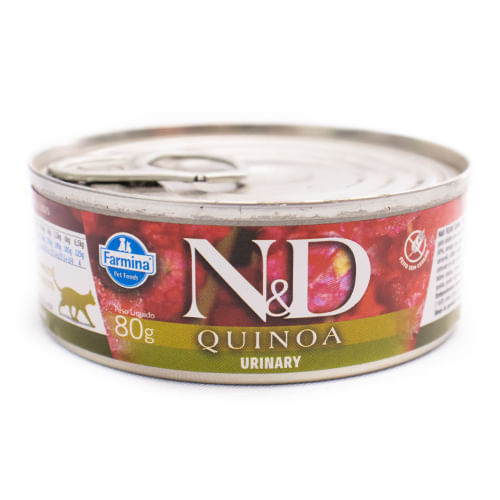 Ração Úmida N&D Quinoa Urinary para Gatos Adultos sabor Pato 80g