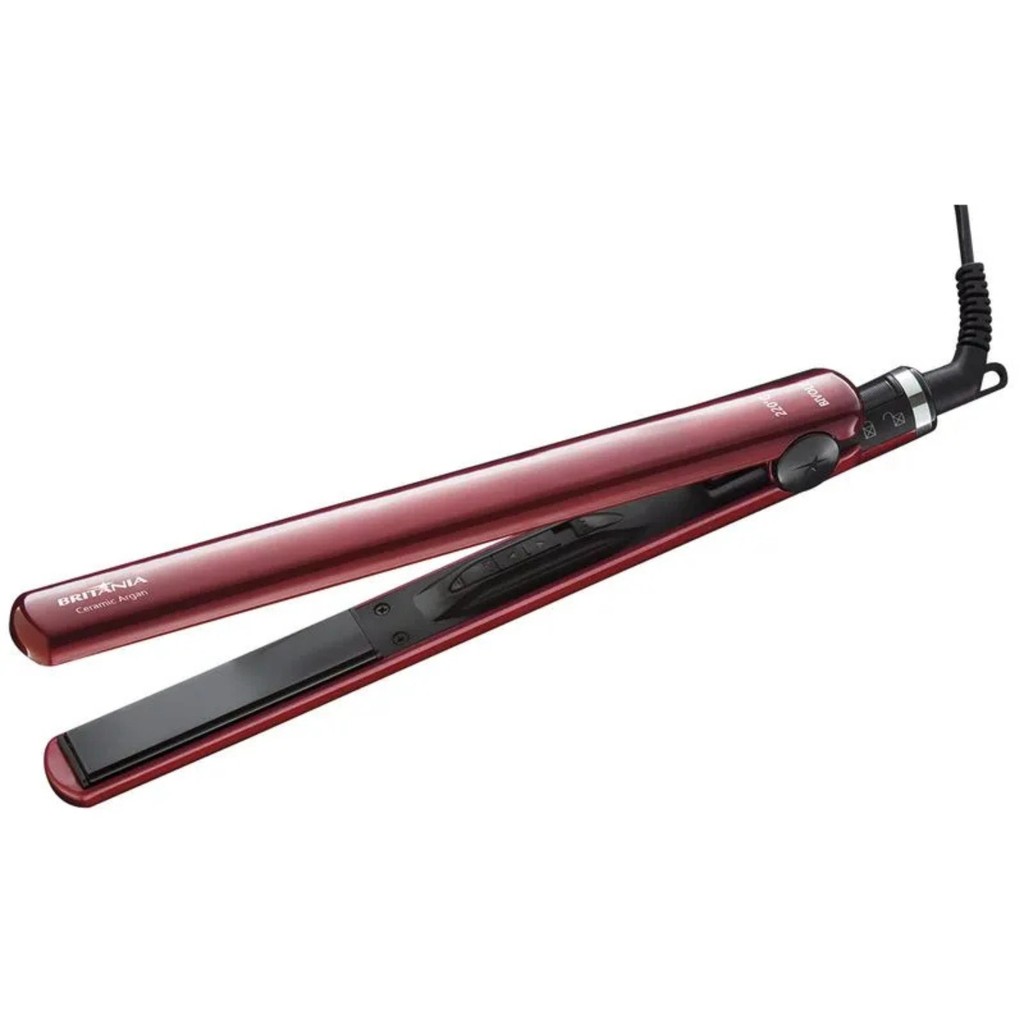 Prancha Alisadora Britânia Ceramic Argan Tourmaline Íons Bivolt
