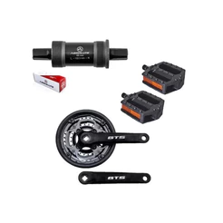 Pedivela Aço 42d Gts + Mov. Central Selado E Pedal Bike Mtb