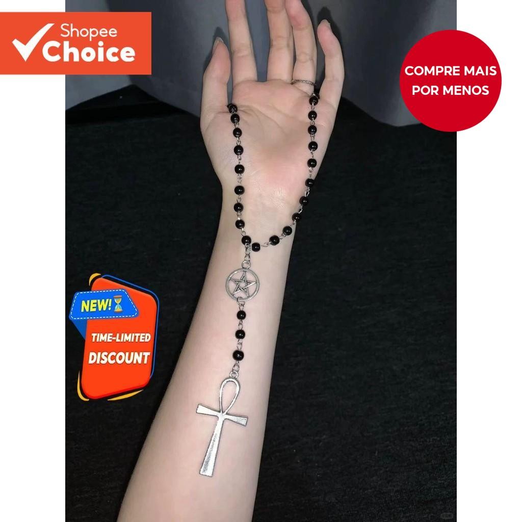 1 Lolita Lolita Punk gótico cruz de vapor preto Abi colar gargantilha Starburst cultura asiática suéter acessórios de co