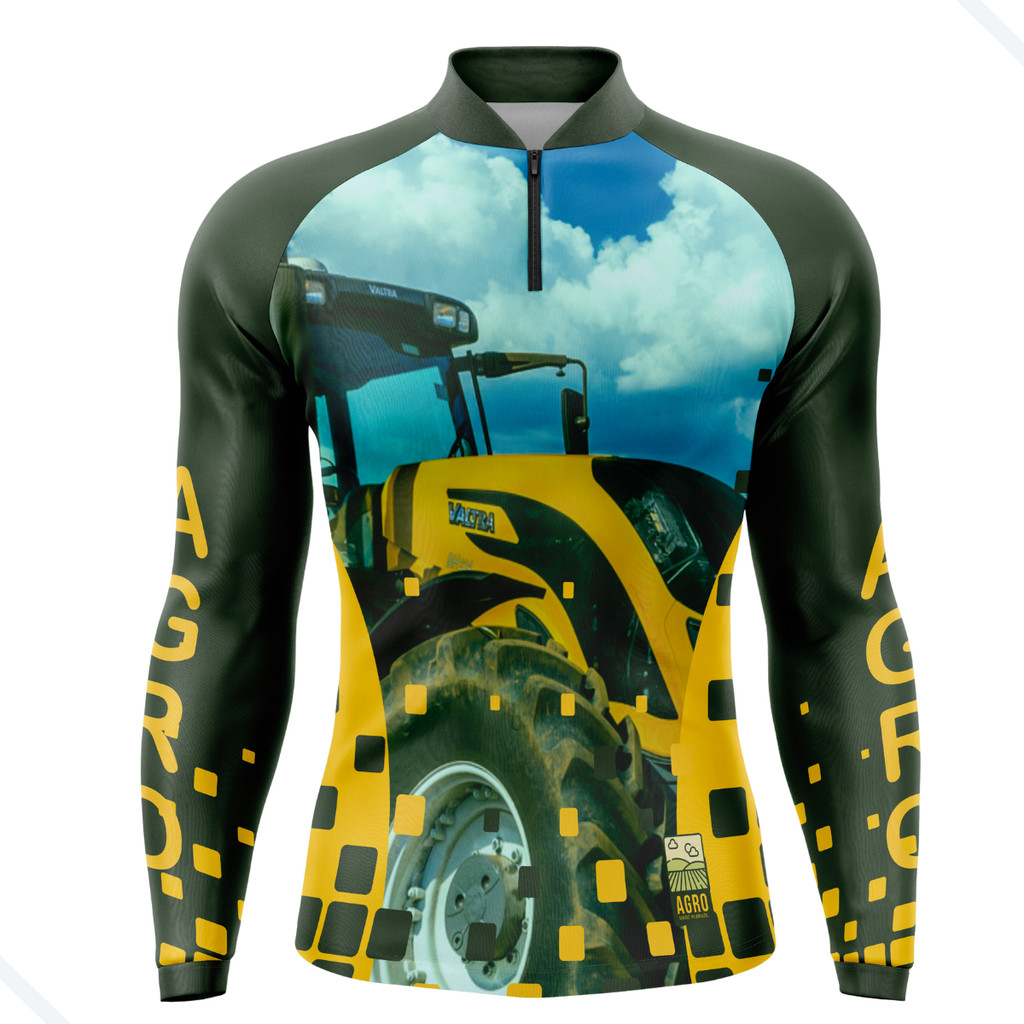 CAMISA CAMISETA CASUAL AGRO ROÇA TRATOR PROTEÇÃO UV 50+