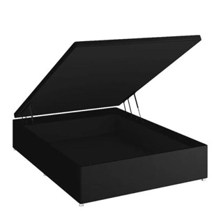 Base Baú Physical Camurça Preto Casal (138x188x39) - Ortobom em Oferta na Shopee