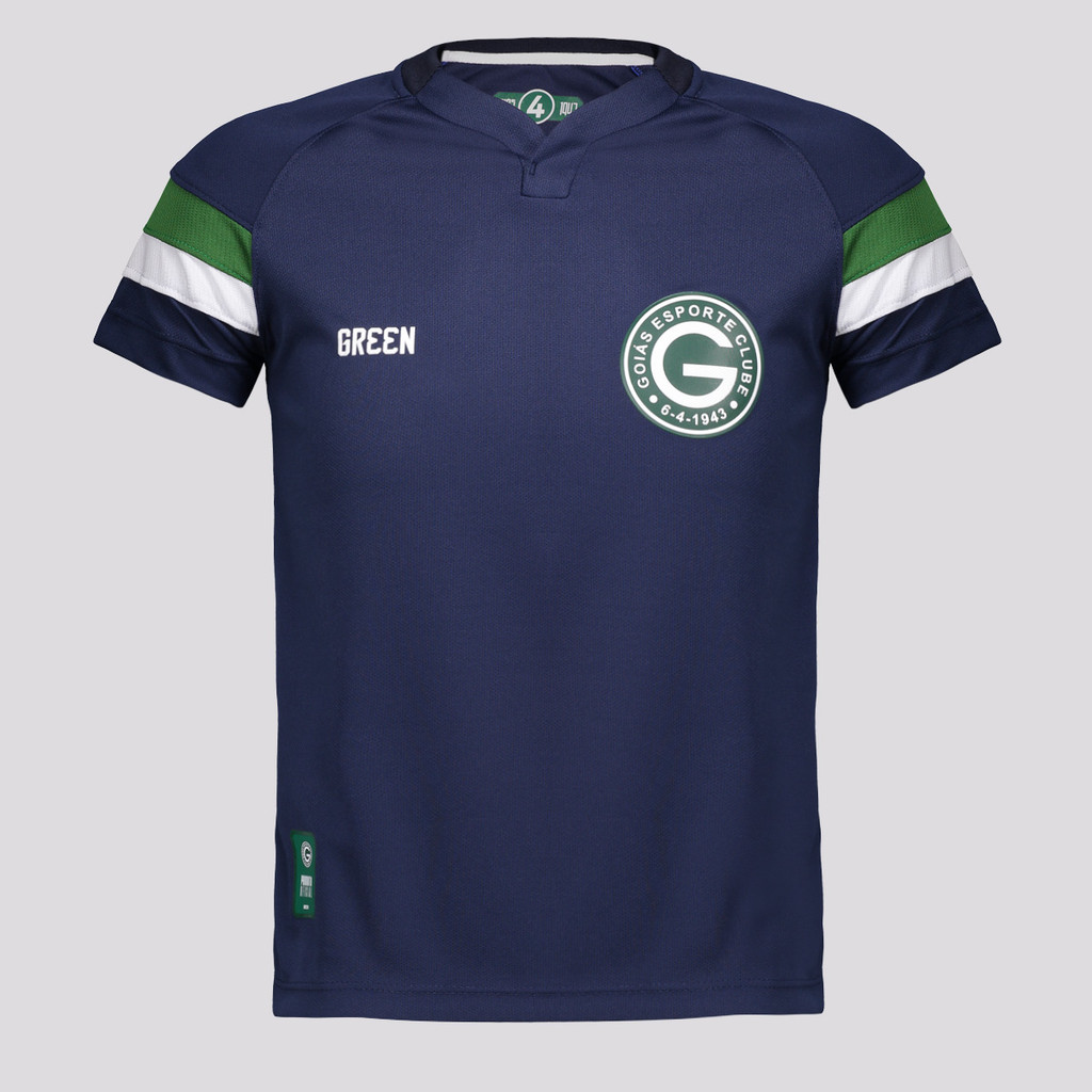 Camisa Gr33n Goiás Comissão 2024 Infantil Marinho em Oferta na Shopee