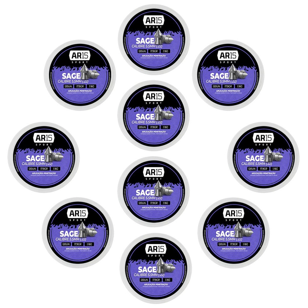 10x Chumbinho 5.5 Carabina Espingarda 120un - 17.9gr em Oferta na Shopee