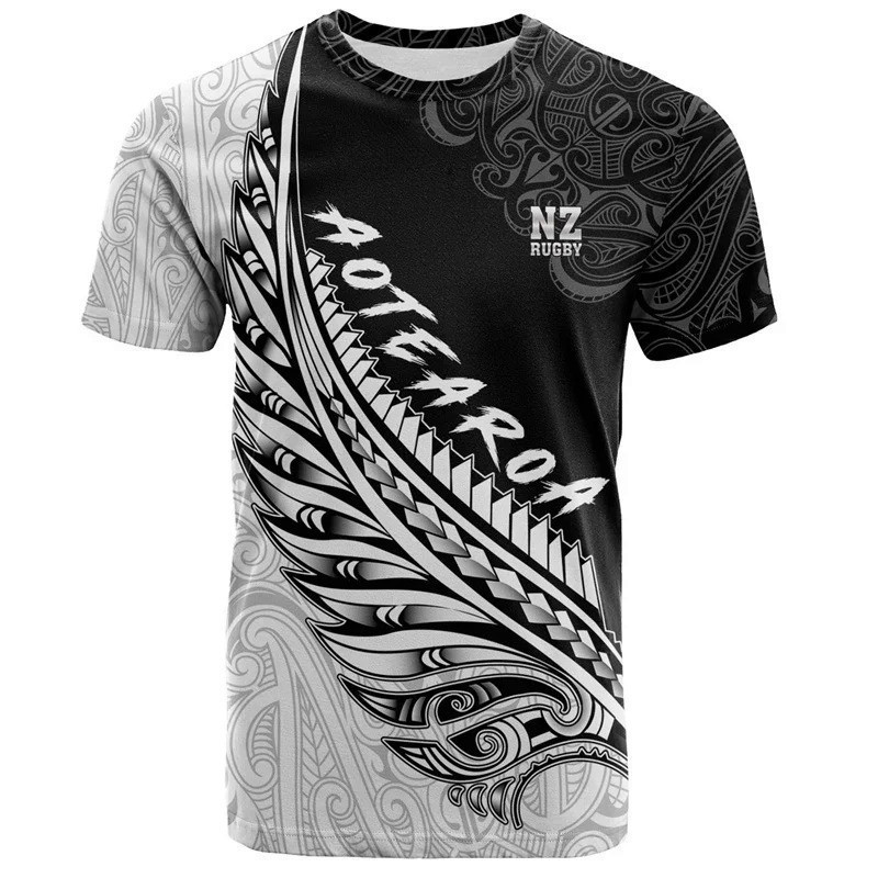Nova Sublimação Mais Vendida Zelândia Maori Rugby Impressão 3D Esportes Camiseta Fitness Havaí Oferta Por Tempo Limitado