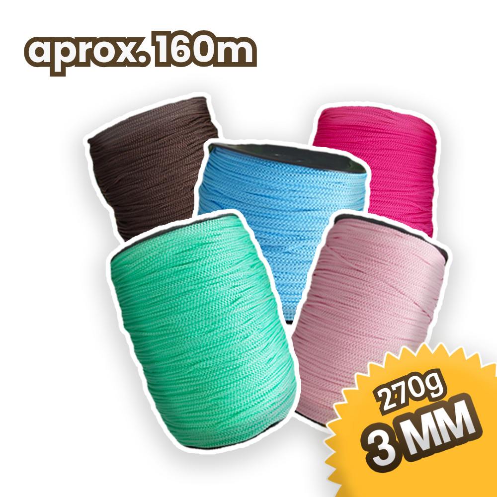 270g | FIO NAUTICO 3MM COLEÇAO SOFT PREMIUM POLIESTER - VARIAS CORES em Oferta na Shopee