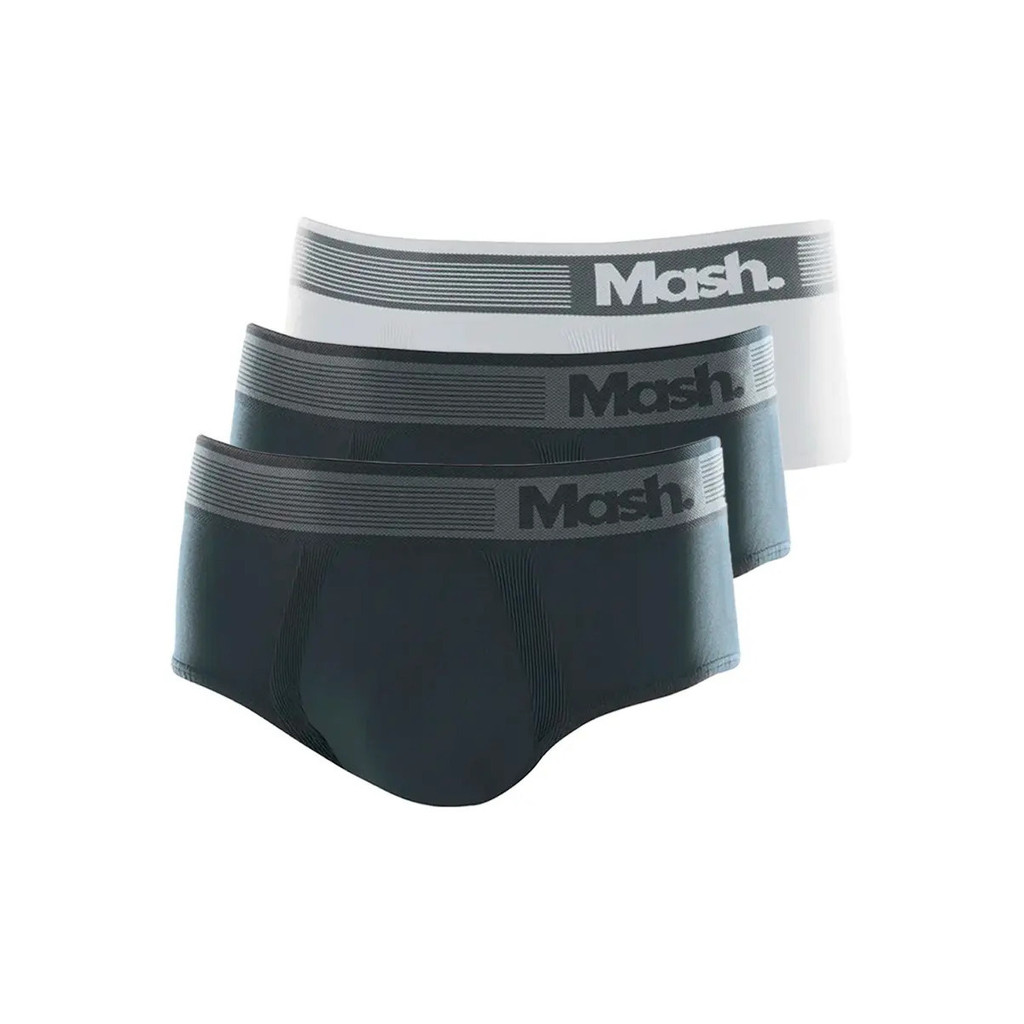 Kit com 3 Cueca Slip Mash 713.02 Colorido - Men Clothes