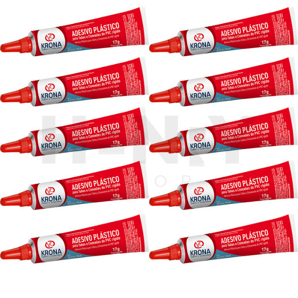 Kit com 10 Colas Adesivas em Bisnaga 17g para Cano PVC – Krona Original