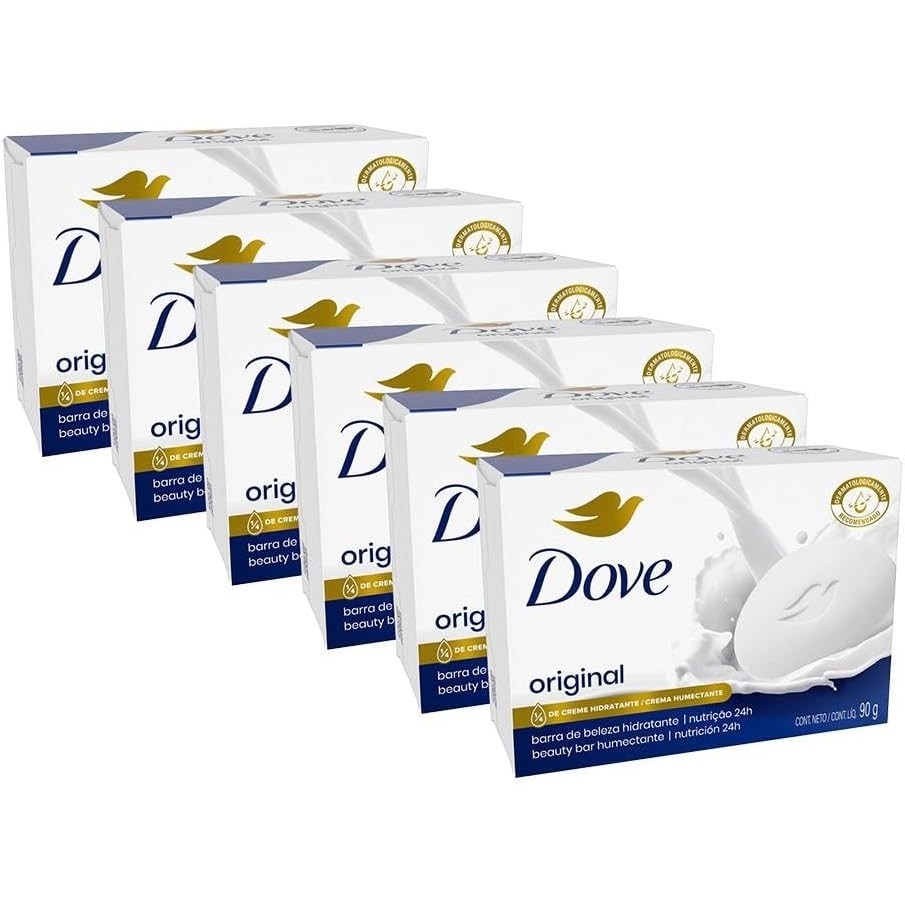 Kit 6 Sabonetes Barra Dove Original 90g