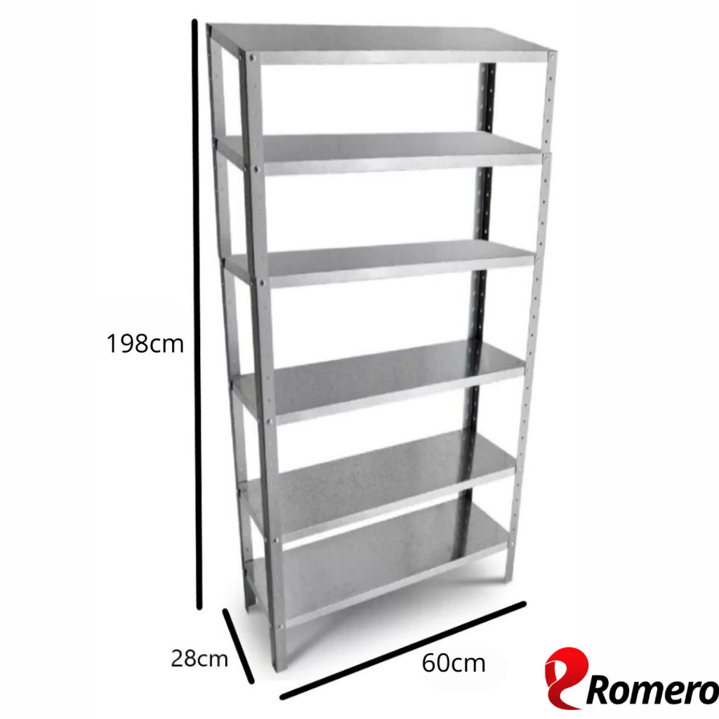 Estante Armário Prateleira de Aço Reforçada Pintura Epoxi Romero em Oferta na Shopee