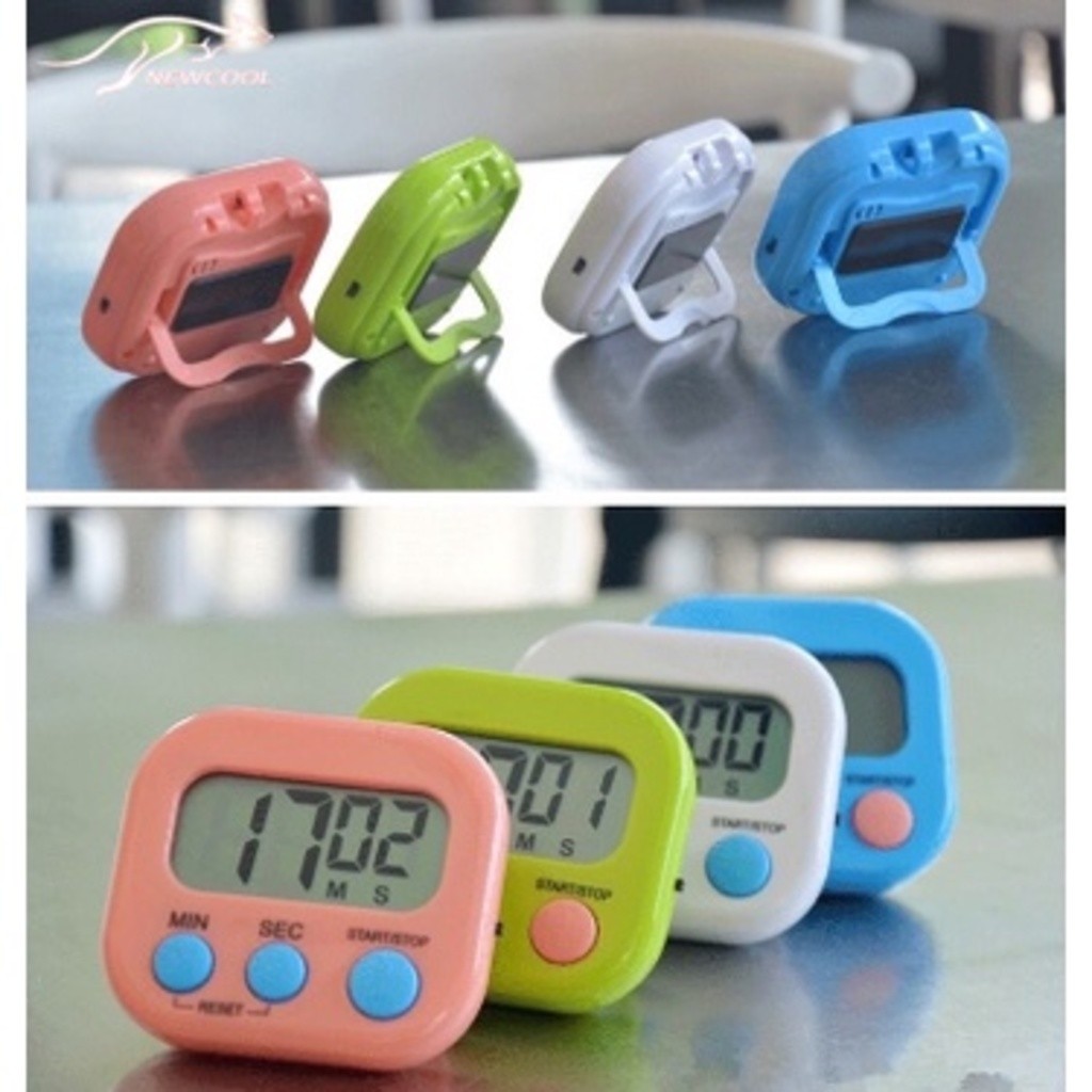 Timer Temporizador Cronometro Digital De Cozinha Mesa com Imã geladeira Números Grandes Co...