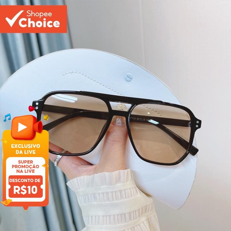 Óculos De Sol Quadrados Vintage Lente Amarela Retro Luxo Tons Coloridos Para Mulheres Inverno Férias Abril-Ski Estilo Y2