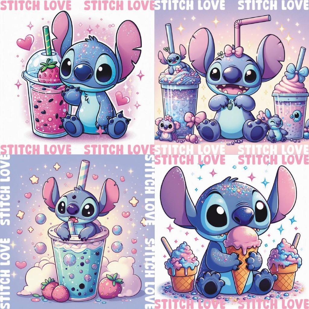 Tecido TRICOLINE MISTA Estampa Digital - Stitch 9 em Oferta na Shopee