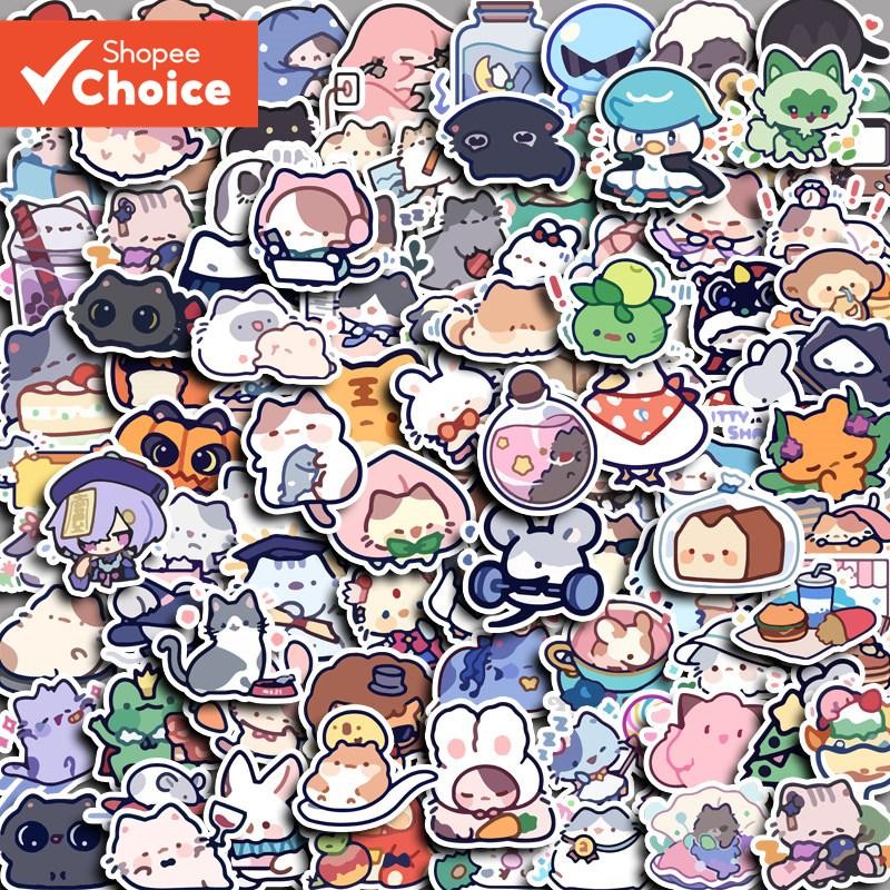 100pcs Autocolantes De Desenho Animado Bonitos Diy Computer Laptop Washi Scrapbooking Stickers Artesanato Papelaria