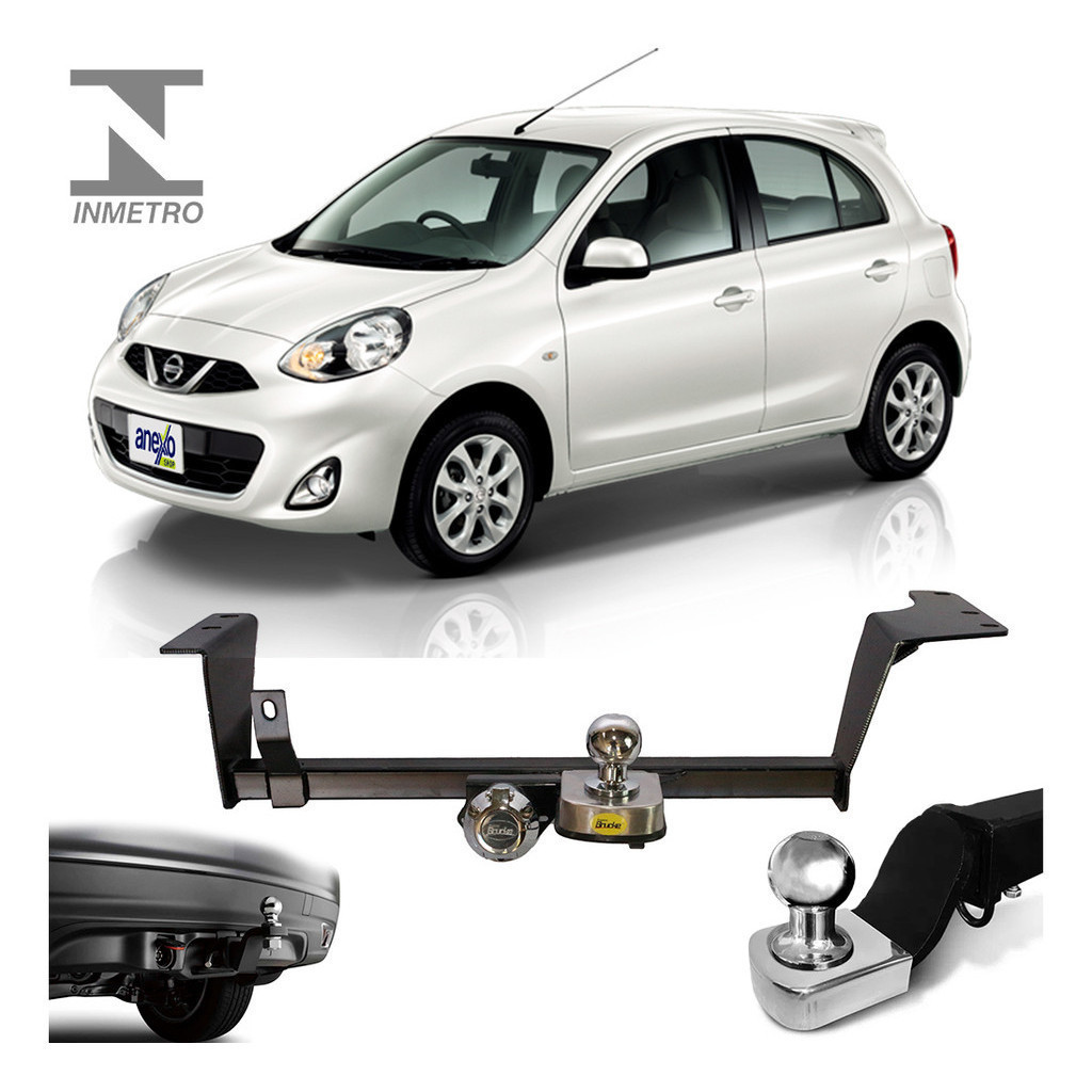 Engate Nissan March 2011 A 2014 700kg Reboque Kit pleto tOP