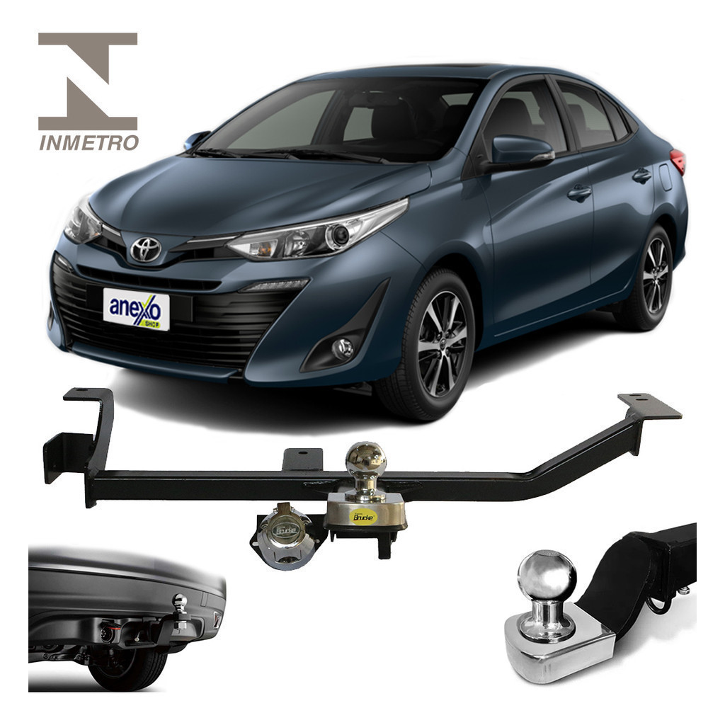 Rabicho Toyota Yaris Sedan 2017 A 2023 700kg Engate Kit pleto tOP