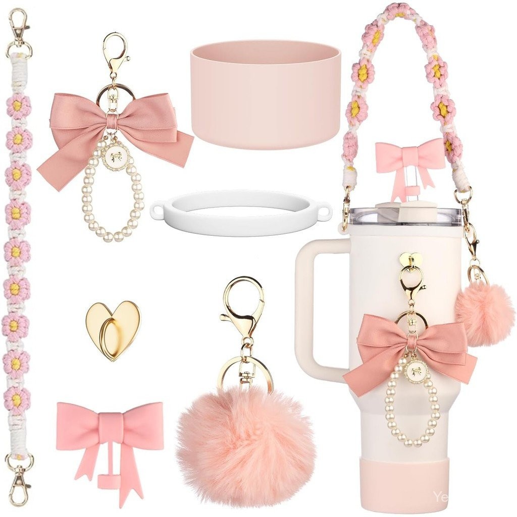 Conjunto de Acessórios , Incluindo Tampa de Silicone com Canudo, Manga de Silicone e Alça de Garrafa em Oferta na Shopee