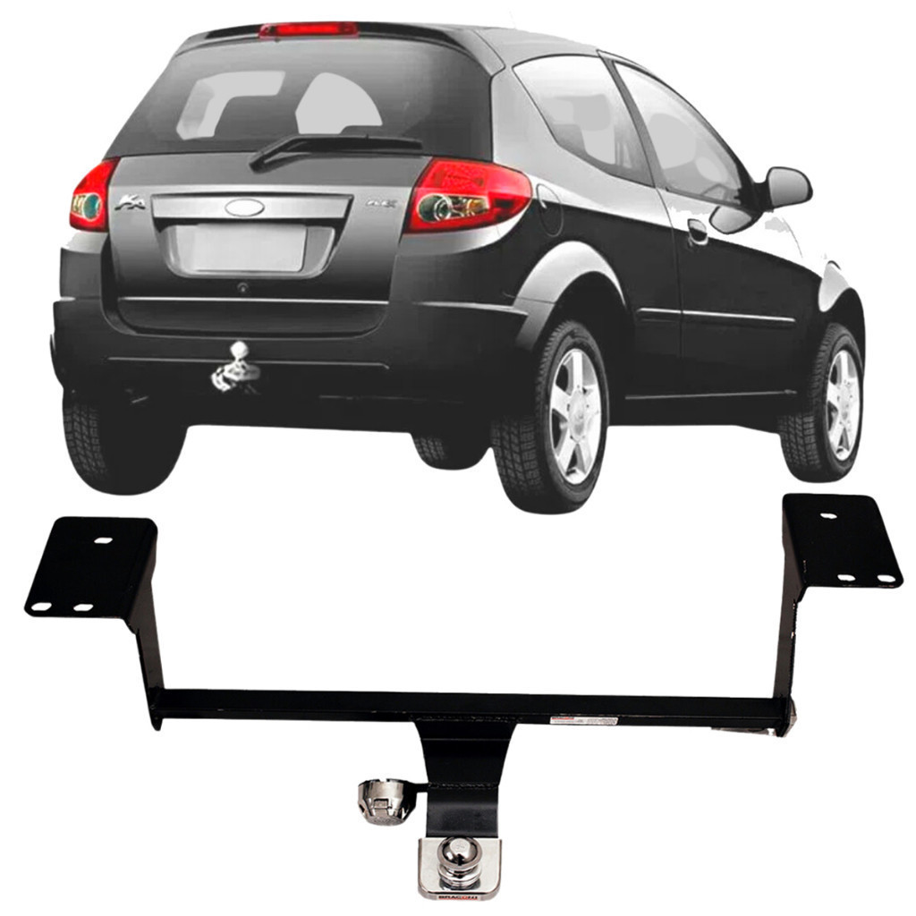 Engate Reboque Rabicho Fixo Ford Ka 2008 A 2013 Capacida Carga 700kg Aco   Inmetro tOP