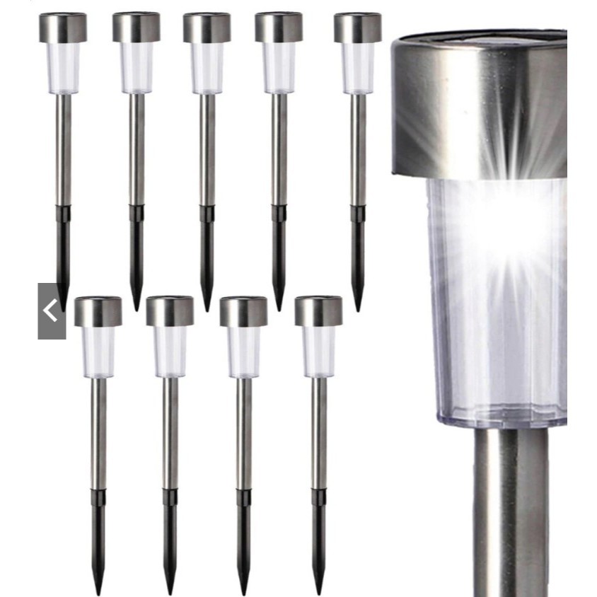 kit 10 ate 30un luminaria Luz solar externa luz para jardim luz noturna tubo  -macar granfer em Oferta na Shopee