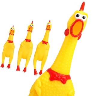 Frango Galinha Brinquedo Interativo para Cachorro Pet Mordedor Plástico com Apito Som Bar…