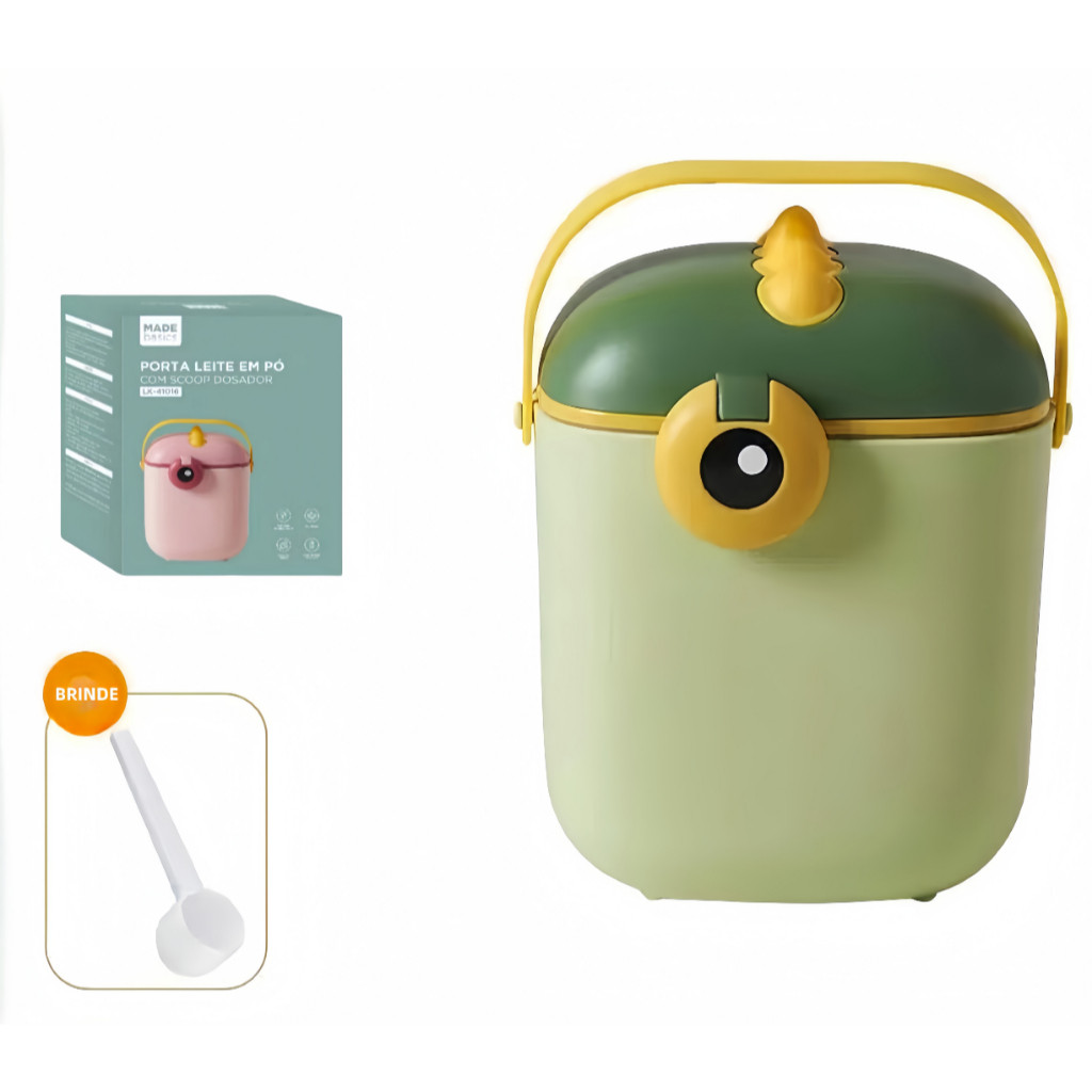 Porta Leite em Pó para Bebê com Dosador e Nivelador | À Prova de Vazamentos | Fácil de Usar e Limpar em Oferta na Shopee