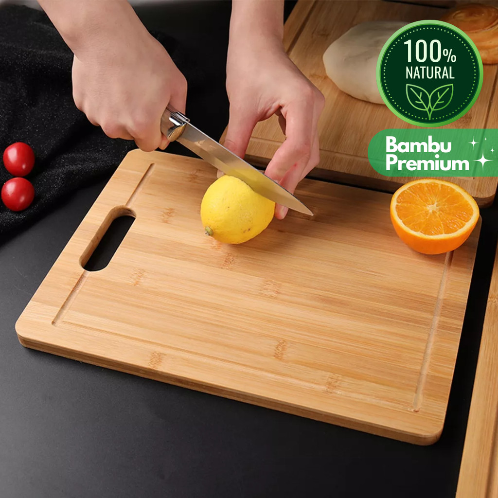 Tábua De 100% bambu Grande para Carne Legumes fruta Ecológico Bambu Com Alça aço